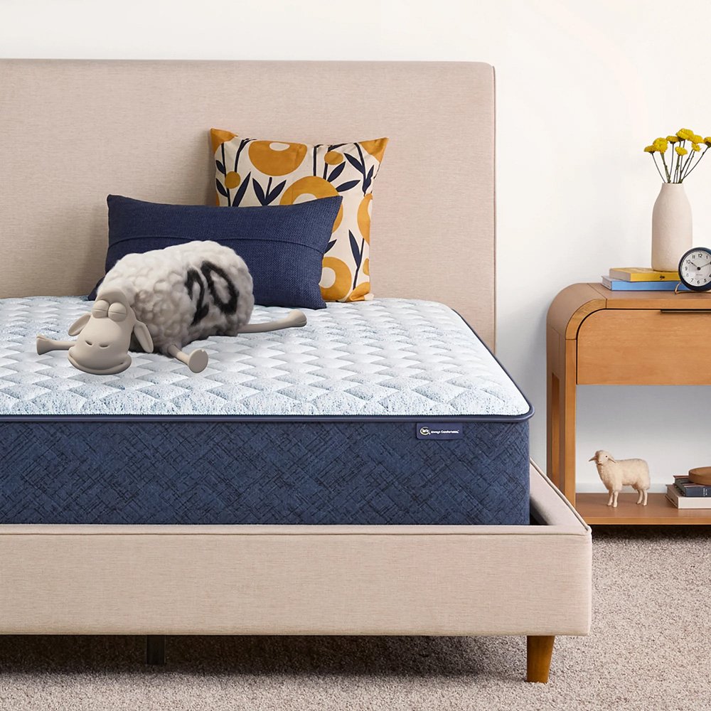 Quilted mattress on a bright Nairobi-style bedroom set